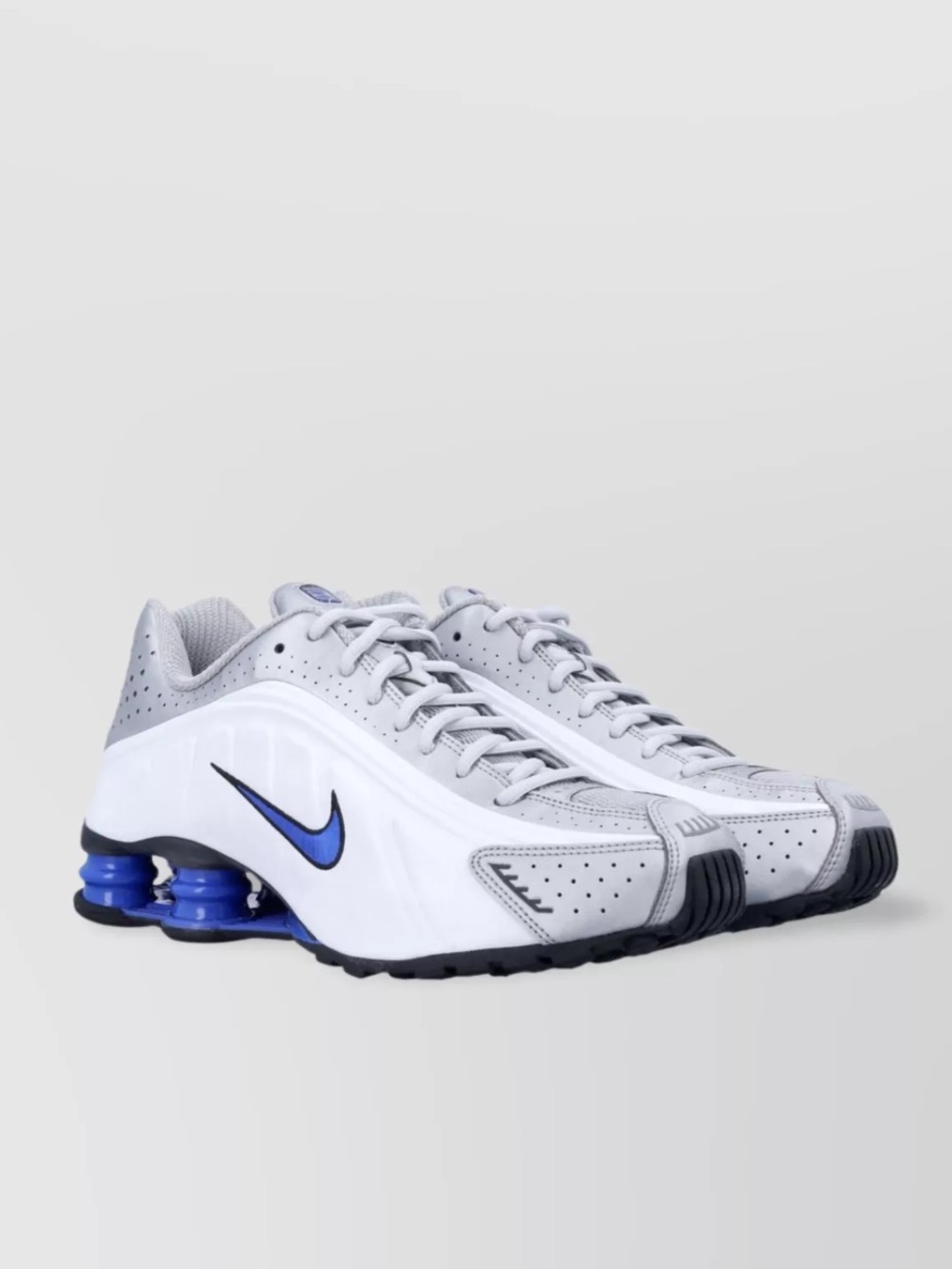 Nike Shox 4 White, Gray & Blue Running Sneakers Women’s Size 6
